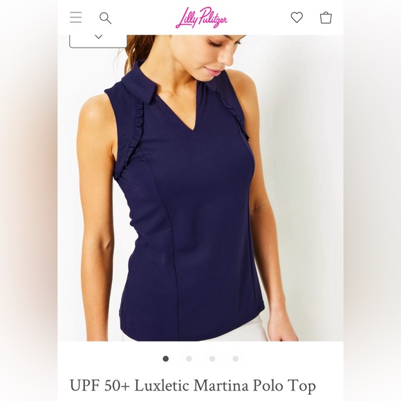 Lilly Pulitzer Luxletic Martina UPF polo tank. - Picture 9 of 9